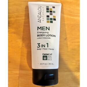 2x Andalou Naturals CannaCell MEN Energizing Body Lotion, 8.5 Ounce Hemp lot set